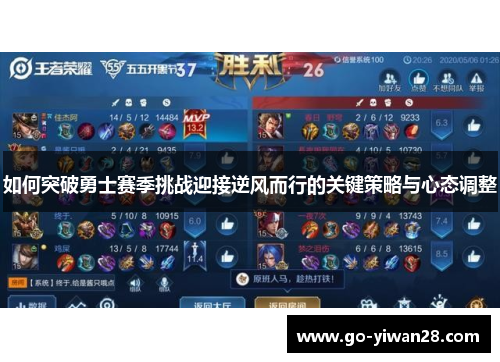 如何突破勇士赛季挑战迎接逆风而行的关键策略与心态调整