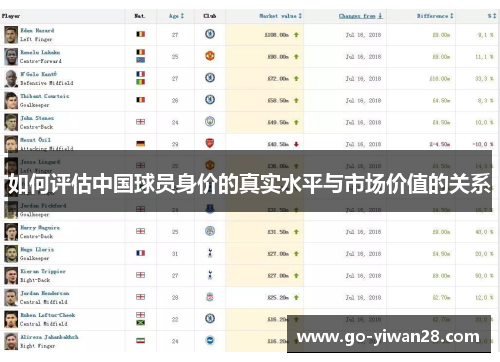 如何评估中国球员身价的真实水平与市场价值的关系